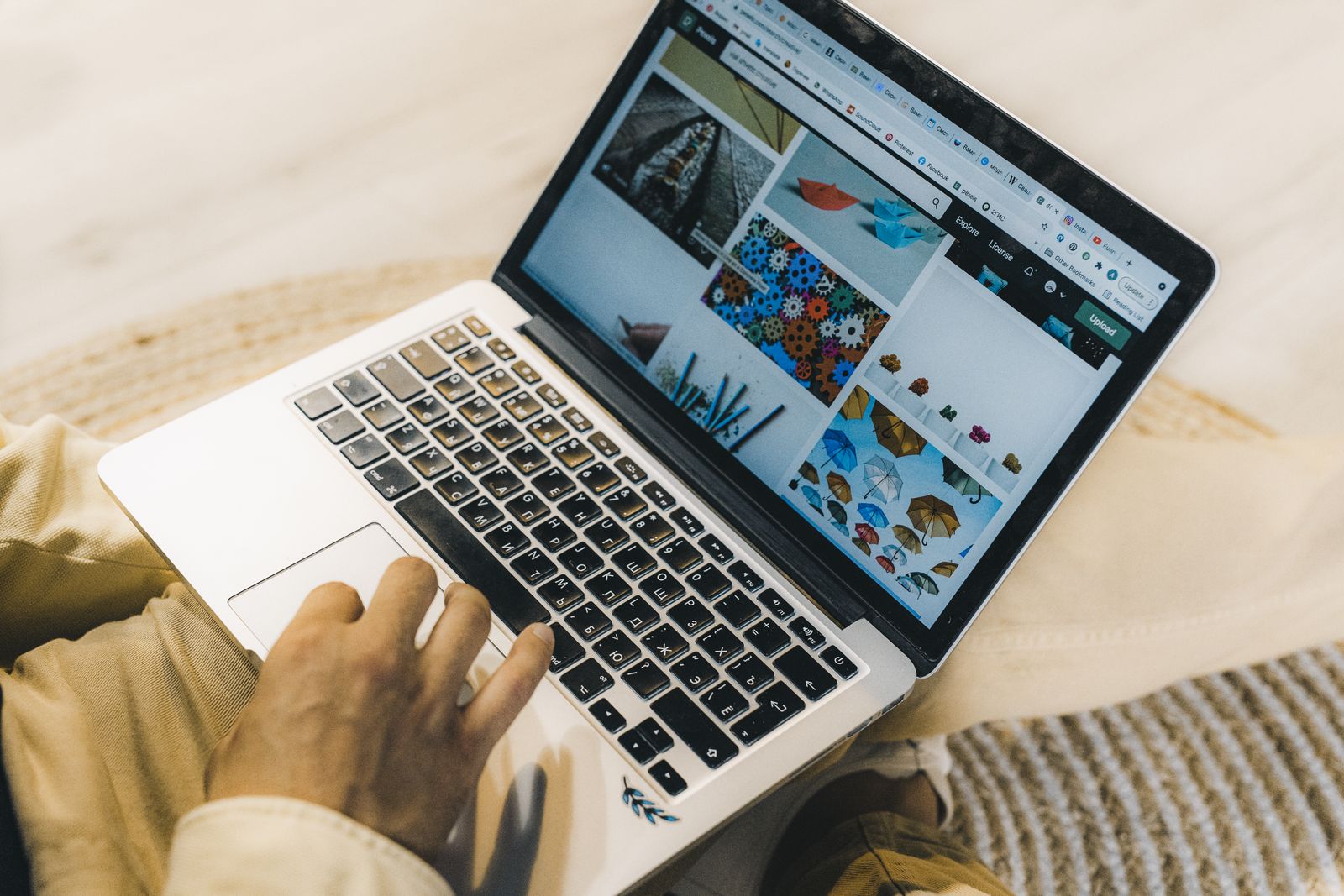 Modern responsive website design on a laptop